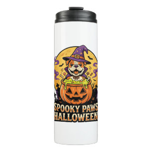 Bouteilles Isothermes Nuit de citrouille bouledogue Halloween