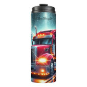 Bouteilles Isothermes Nuit de Red Semi Truck Mountain (Devant)