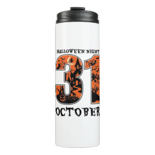 Bouteilles Isothermes Nuit d'Halloween Maison Hantée d'Octobre Sorcière