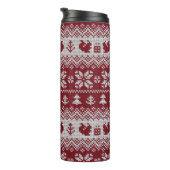 Bouteilles Isothermes Nuit, Noël, écureuils, motif vintage. (Tourné sur la droite)