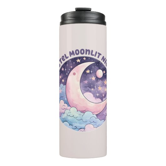 Bouteilles Isothermes Nuit Pastel Moonlit - Dreamcent Crescent Moon (Devant)