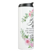 Bouteilles Isothermes Numéros 6:24-26 Le Seigneur vous bénisse Rose de l (Tourné sur la gauche)