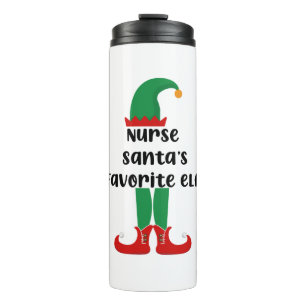 Bouteilles Isothermes Nurse Santa's Favorite Elf Funny Nurse Christmas