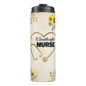 Bouteilles Isothermes Nurse Sunflower Leopard Print Heart (Devant)