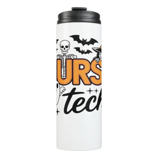 Bouteilles Isothermes Nurse Tech - Halloween - avec squelette, sorcière  (Devant)