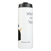 Bouteilles Isothermes Observateur de la nuit - Chat noir d'Halloween (Devant)