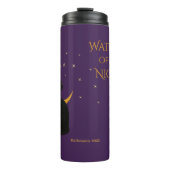 Bouteilles Isothermes Observateur de la nuit - Chat noir d'Halloween (Devant)