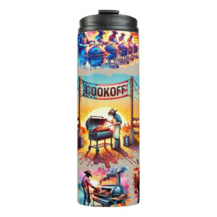 Bouteilles Isothermes Occidental Cowboy BBQ Scènes de Cookoff 1