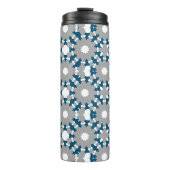 Bouteilles Isothermes Océan bleu gris blanc Cercles connectés Motif (Devant)