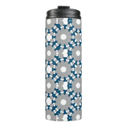 Bouteilles Isothermes Océan bleu gris blanc Cercles connectés Motif (Devant)