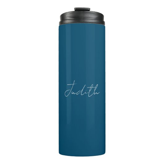 Bouteilles Isothermes Ocean Blue Professional Calligraphy Ajouter un nom (Devant)