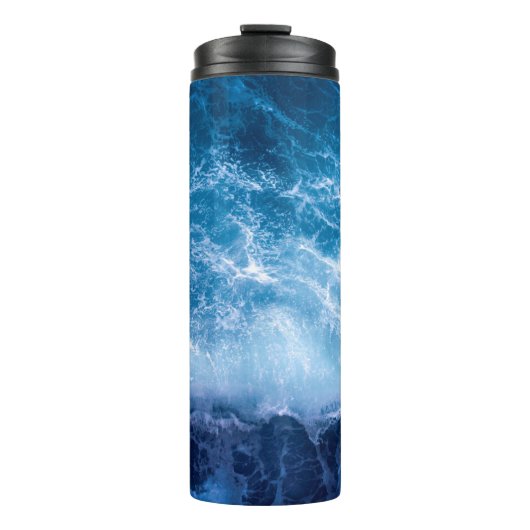 Bouteilles Isothermes Océan - Vagues bleu foncé (Devant)