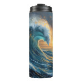 Bouteilles Isothermes Ocean Wave Sunset Art – Abstract Sea Design  (Devant)