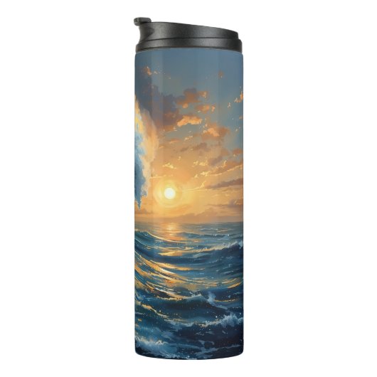Bouteilles Isothermes Ocean Wave Sunset Art – Abstract Sea Design  (Tourné sur la droite)