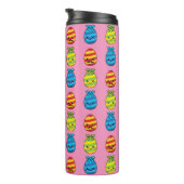 Bouteilles Isothermes Oeufs de Pâques de Kawaii avec des rubans (Tourné sur la droite)