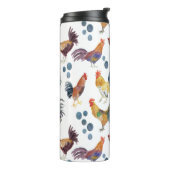 Bouteilles Isothermes Oeufs de poulet d'aquarelle Poules de Barnyard (Tourné sur la gauche)