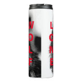 Bouteilles Isothermes OEuvre d'oeil de loup noir et blanc (Dos)