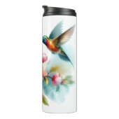 Bouteilles Isothermes OEuvre florale/printanière de colibri (Tourné sur la droite)