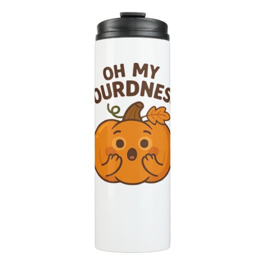 Bouteilles Isothermes Oh Ma Gourde ! - Surpris Citrouille Kawaii Art Cl (Devant)