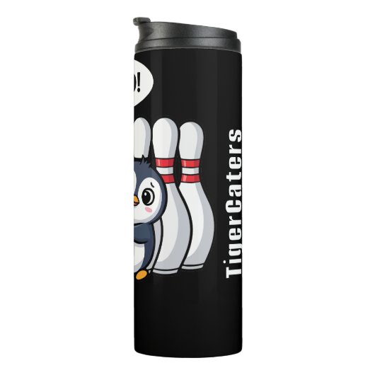 Bouteilles Isothermes Oh No Penguin Bowling Graphic (Tourné sur la droite)