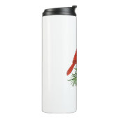 Bouteilles Isothermes Oiseau cardinal rouge sur pin (Tourné sur la gauche)