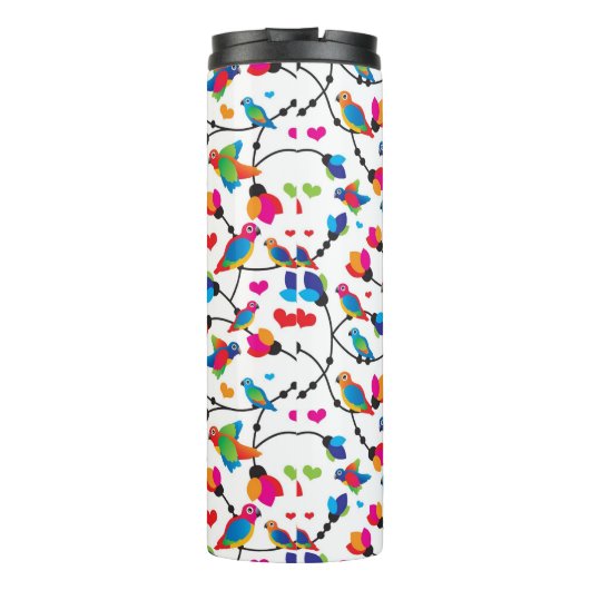 Bouteilles Isothermes oiseau coloré mignon de perroquet (Dos)