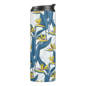 Bouteilles Isothermes Oiseau de fleurs de paradis sur blanc (Tourné sur la gauche)