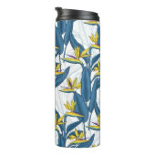 Bouteilles Isothermes Oiseau de fleurs de paradis sur blanc (Tourné sur la droite)