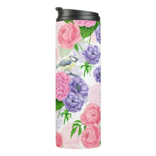 Bouteilles Isothermes Oiseau et fleurs (Tourné sur la droite)