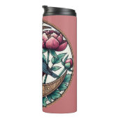 Bouteilles Isothermes Oiseau nuthatch à poitrine rouge (Tourné sur la droite)