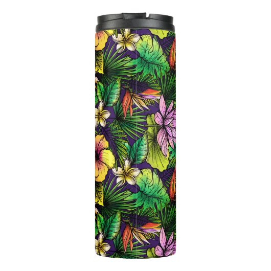 Bouteilles Isothermes Oiseau tropical du feuillage paradisiaque (Dos)