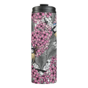 Bouteilles Isothermes Oiseaux dans le jardin lilas rose