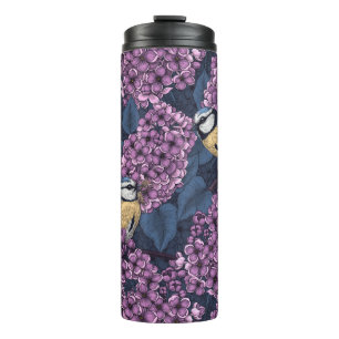 Bouteilles Isothermes Oiseaux dans un jardin de lilas violet