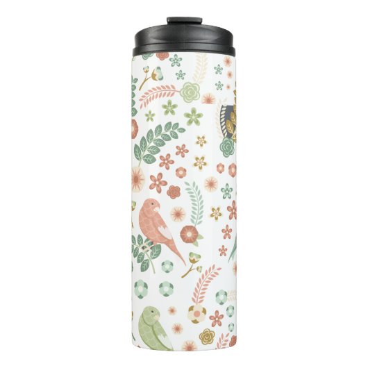 Bouteilles Isothermes Oiseaux et Branches Shabby Chic (Devant)