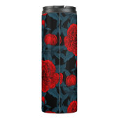 Bouteilles Isothermes Oiseaux et fleurs de pivoines rouges avec feuilles (Dos)