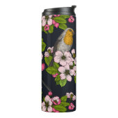 Bouteilles Isothermes Oiseaux et fleurs en noir (Tourné sur la gauche)