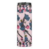 Bouteilles Isothermes Oiseaux et fleurs roses (Dos)