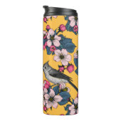 Bouteilles Isothermes Oiseaux et fleurs sur le jaune (Tourné sur la droite)