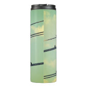 Bouteilles Isothermes Oiseaux sur des fils, ciel bleu vintage. (Dos)