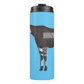 Bouteilles Isothermes Okapi cartoon illustration (Devant)