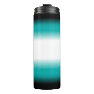 Bouteilles Isothermes Ombre blanc turquoise noir