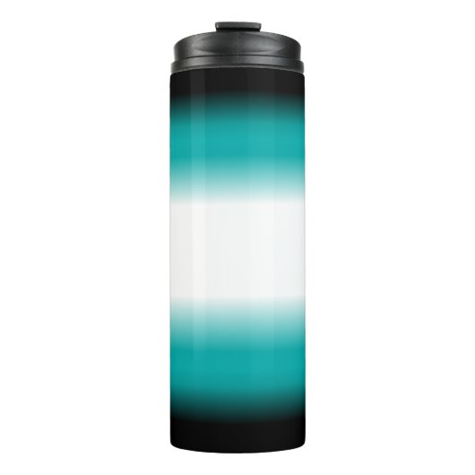 Bouteilles Isothermes Ombre blanc turquoise noir (Devant)