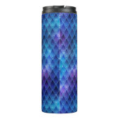 Bouteilles Isothermes Ombre bleu chatoyant et Parties scintillant Dragon (Dos)