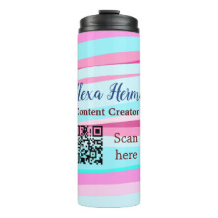 Bouteilles Isothermes Ombre bleu rose ajouter nom profession code q r ti