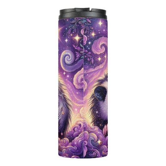 Bouteilles Isothermes Opossum étincelant dans un rêve pourpre (Dos)