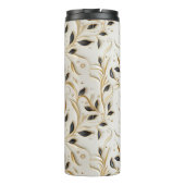 Bouteilles Isothermes Or blanc glamour et noir Motifs sans couture (Dos)