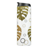 Bouteilles Isothermes Or tropical : aquarelle de feuille de monstère (Tourné sur la droite)