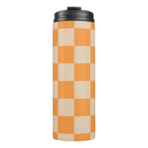 Bouteilles Isothermes Orange À damiers En vichy Motif