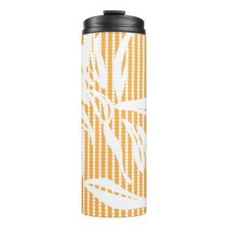 Bouteilles Isothermes Orange Floral sans couture motif avec backgr rayé