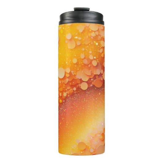 Bouteilles Isothermes Orange Jaune Parties scintillant Tumbler thermique (Devant)
